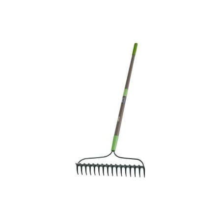 True Temper Double Play Bow Rake, 16 Tines, Fiberglass Handle 28252100